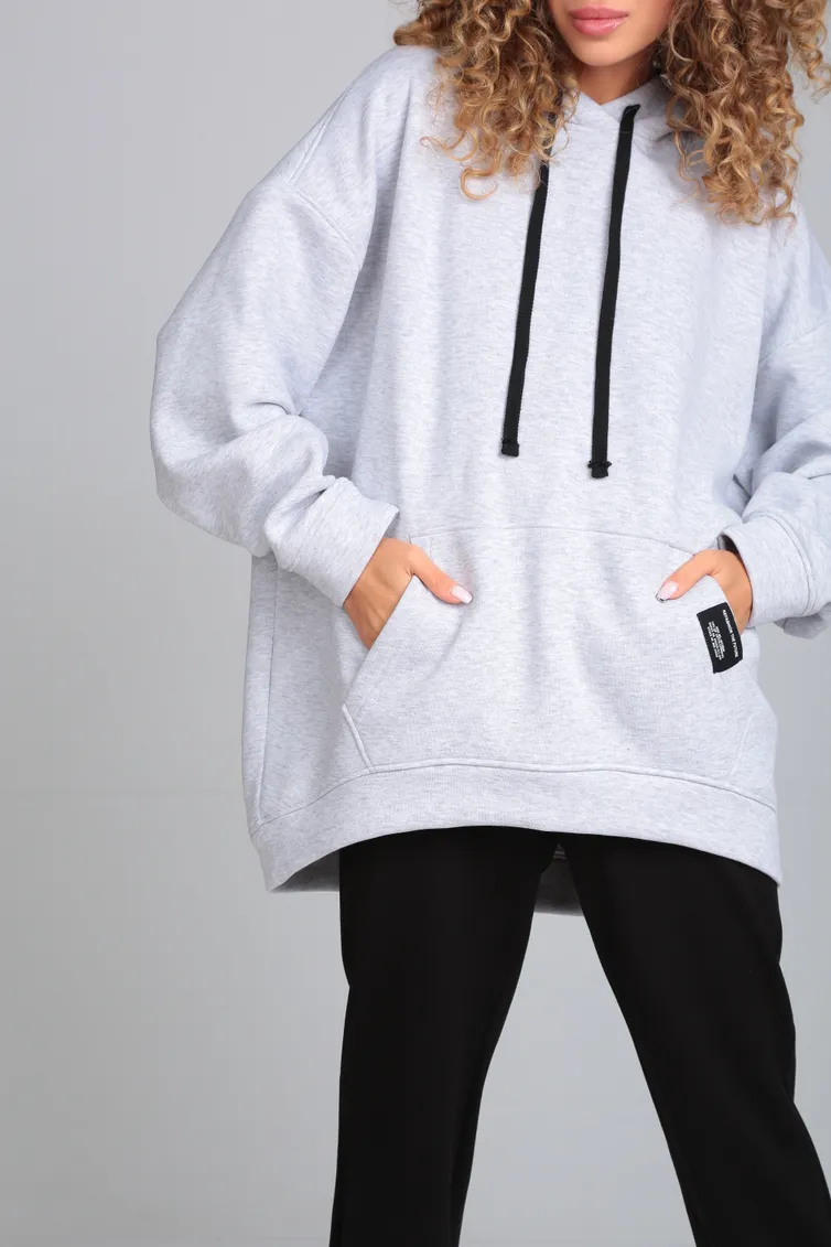 Bluza Z Kapturem BLISS #2070 seryj