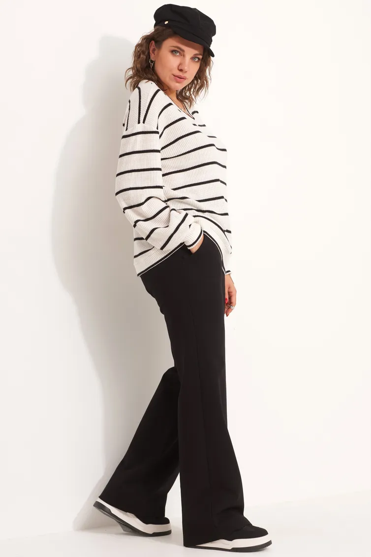 Свитшот BegiModa арт. 4110 чёрно-белый