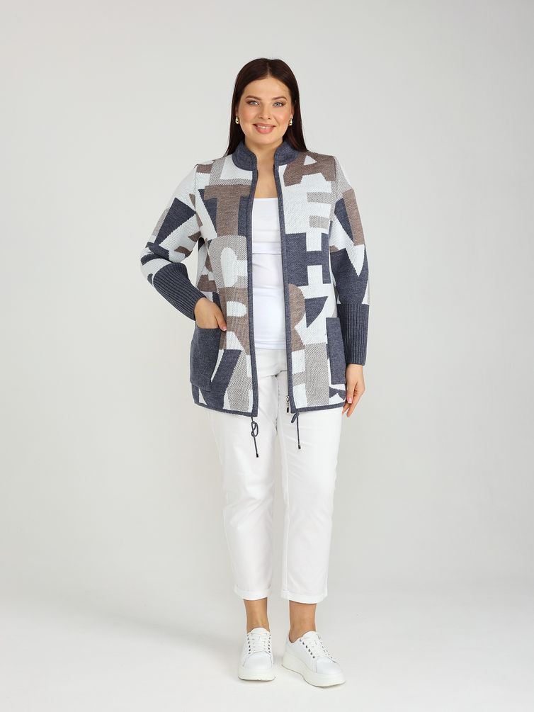 Кардиган BONADI арт. 1982 джинс-капучино