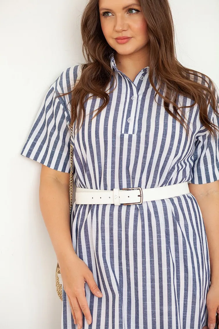 Dress TOOK A LOOK & Angelika #MP-23-19 poloska sinyaya
