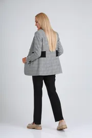Żakiet Vilena-fashion #736A seraya kletka