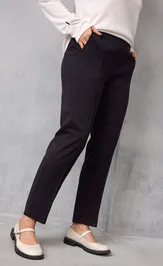 Брюки BegiModa 6078 чёрный баклажан