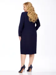 Sukienka Linia L #B-2055 temno-sin