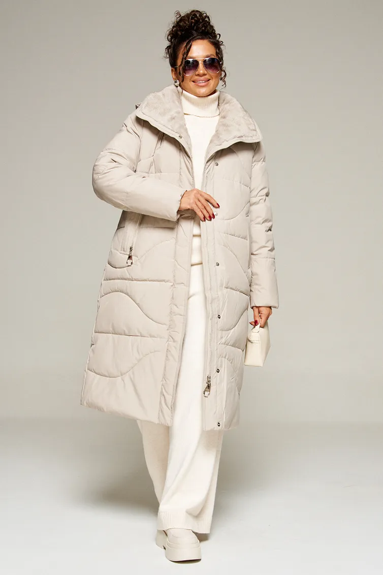 Coat Beautiful & Free #8012 kremovyj