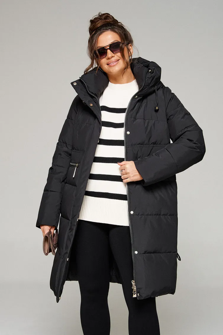 Coat Beautiful & Free #6297 chyornyj