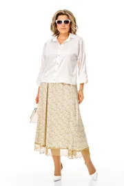 Set Anastasia #1322 belyj+cvety
