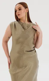 Sukienka Anastasia MAK 1317 xaki