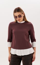 Блуза Anelli Laurel 1824 махагон