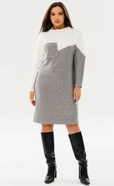 Dress Ma Cherie 4077 molochnyj+seryj