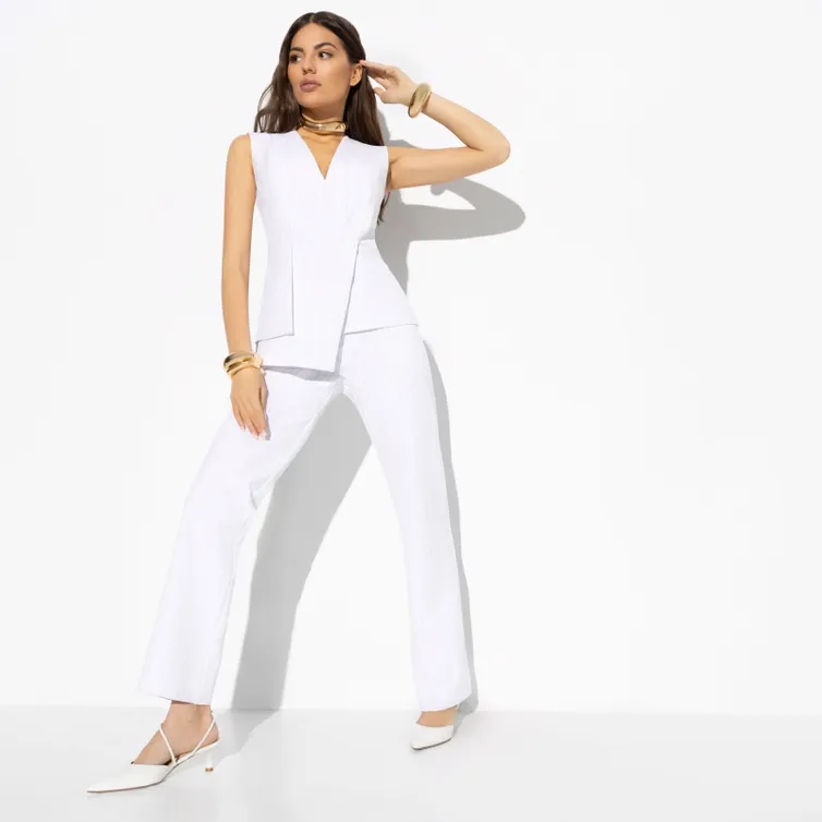 Spodnie CHARUTTI #Slishkom iniciativna (white)