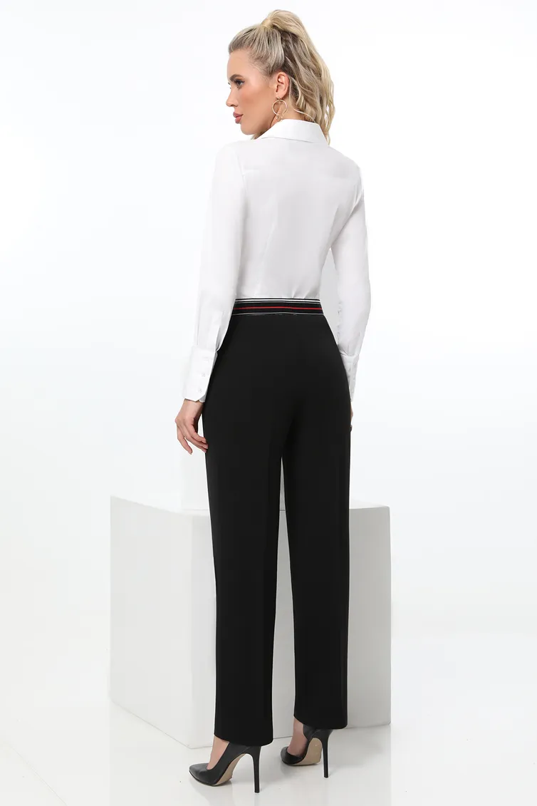 Spodnie DS Trend #Br-0210-0389 (chernye s zashhipami i strelkami)