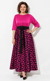 Dress Anastasia MAK 1229-D Fuksiya + gorox