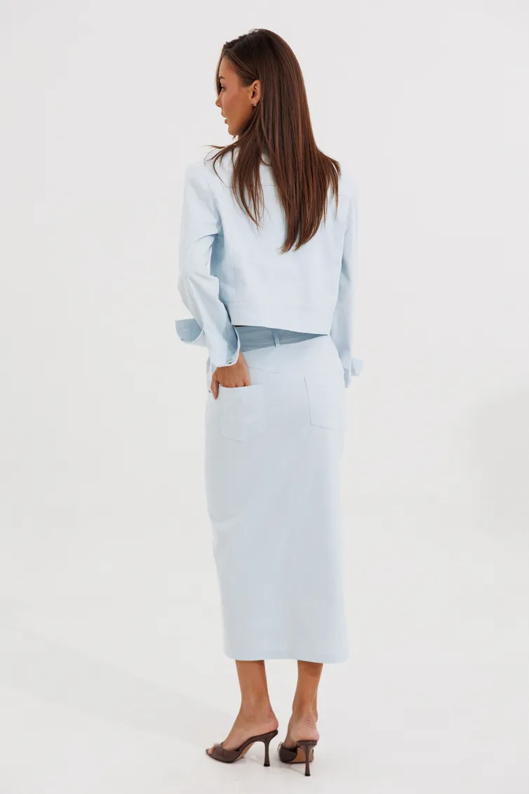 Spódnica V&N fashion #1177_goluboj