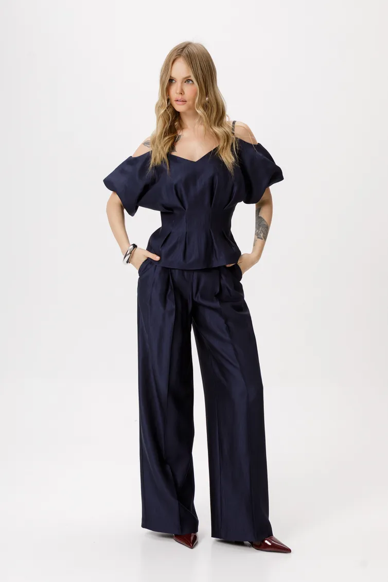 Trousers Pirs #6419 temno-sinij