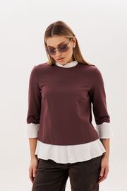 Блуза Anelli Laurel арт. 1824 махагон