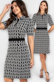 Dress VIZAVI #807 cherno-belyj