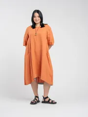 Sukienka FASHION CENTRE #L-4003/Morkovnyj