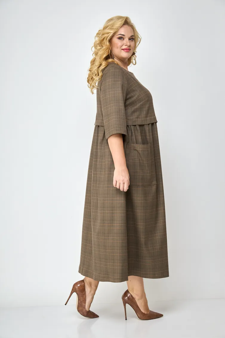 Платье Michel Chic арт. 2062/1 коричн клетка