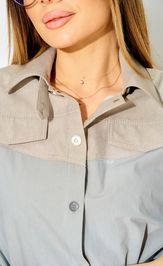 Платье LAIKONY L-434 серо-голубой