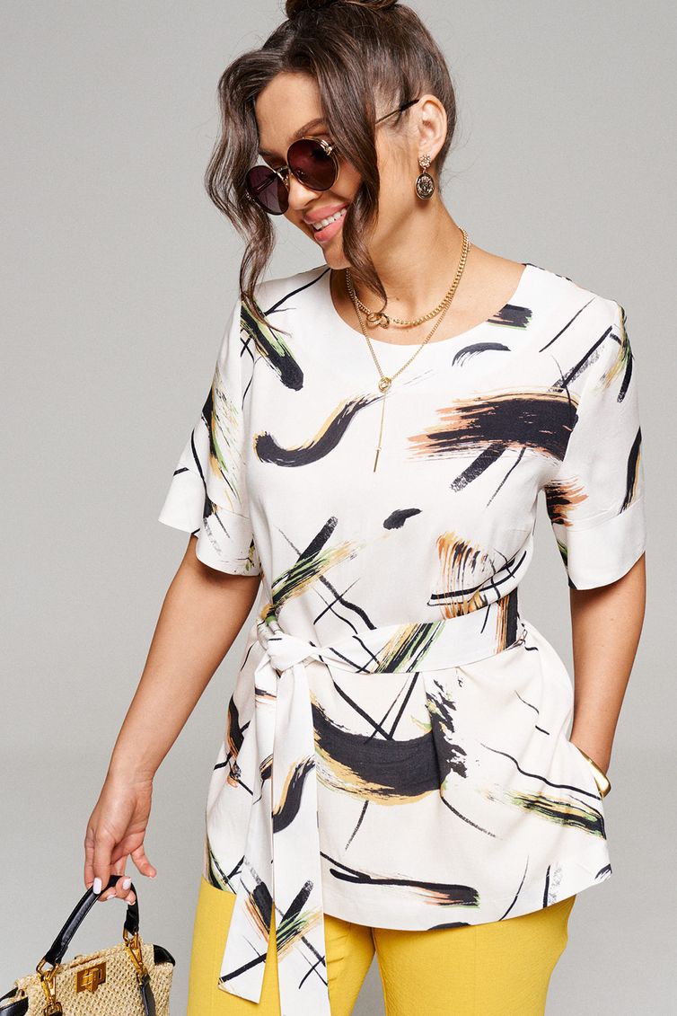 Комплект Beautiful & Free арт. 6144 абстракция+горчица