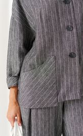 Suit Beautiful & Free 6459 poloska grafit