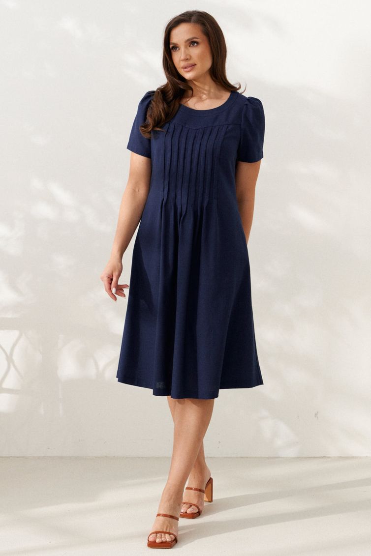 Sukienka Alta Moda #1033-7 temno-sinij