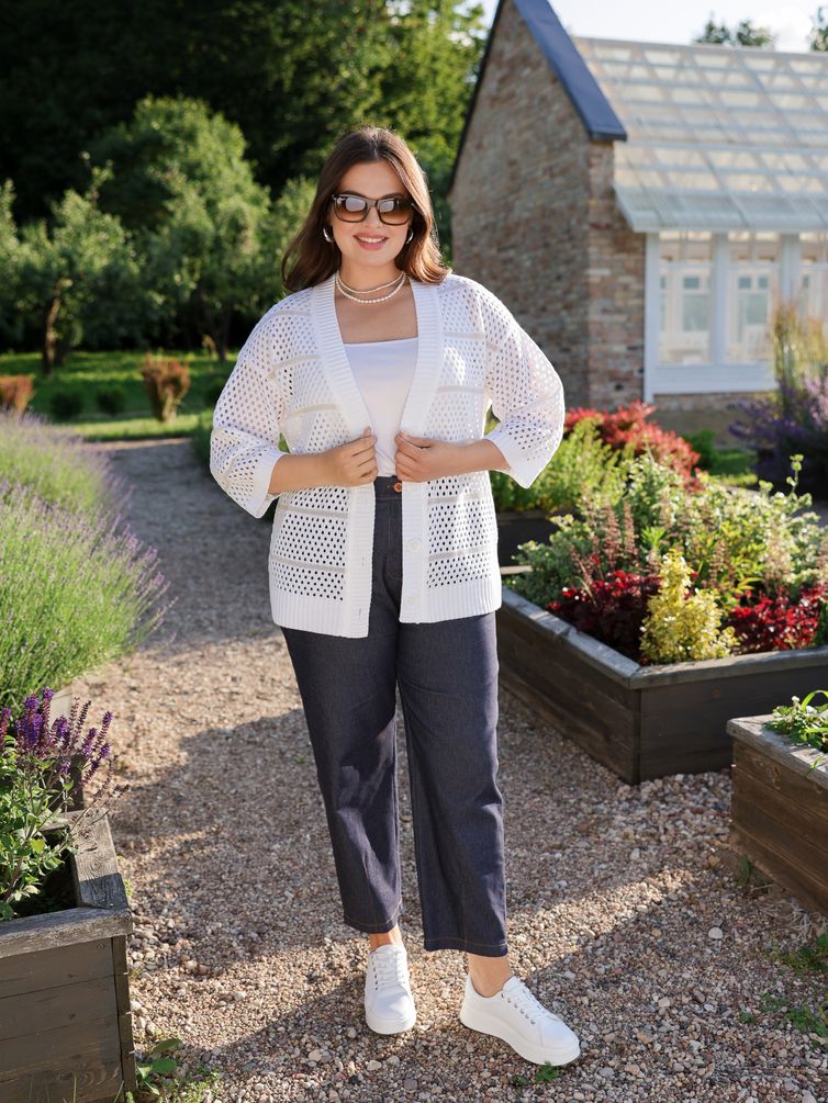 Sweter BONADI #1819 belyj