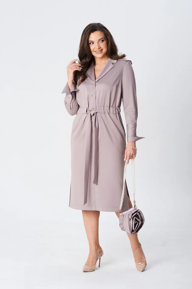 Sukienka Vilena-fashion #1054 kapuchino