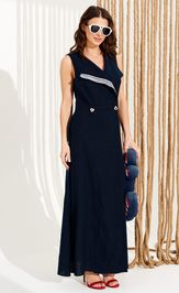 Платье Elletto Life 11126 темно-синий