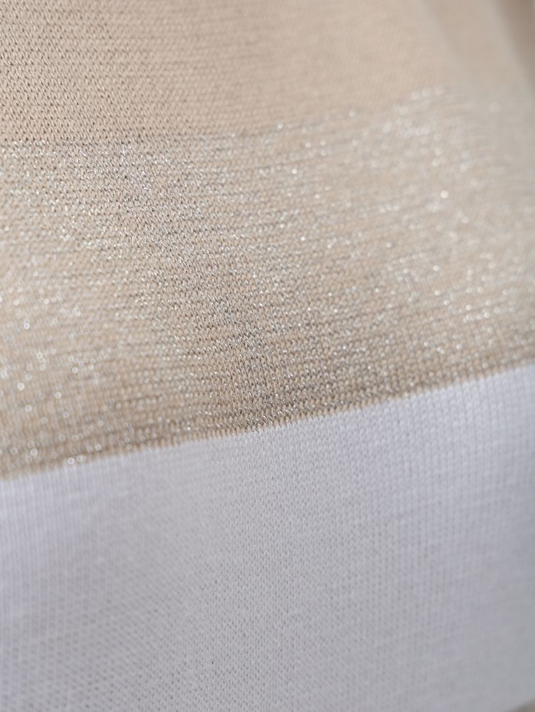 Джемпер Romgil арт. РВ0516-ХМ4 бежевый лайт, белый, серебро