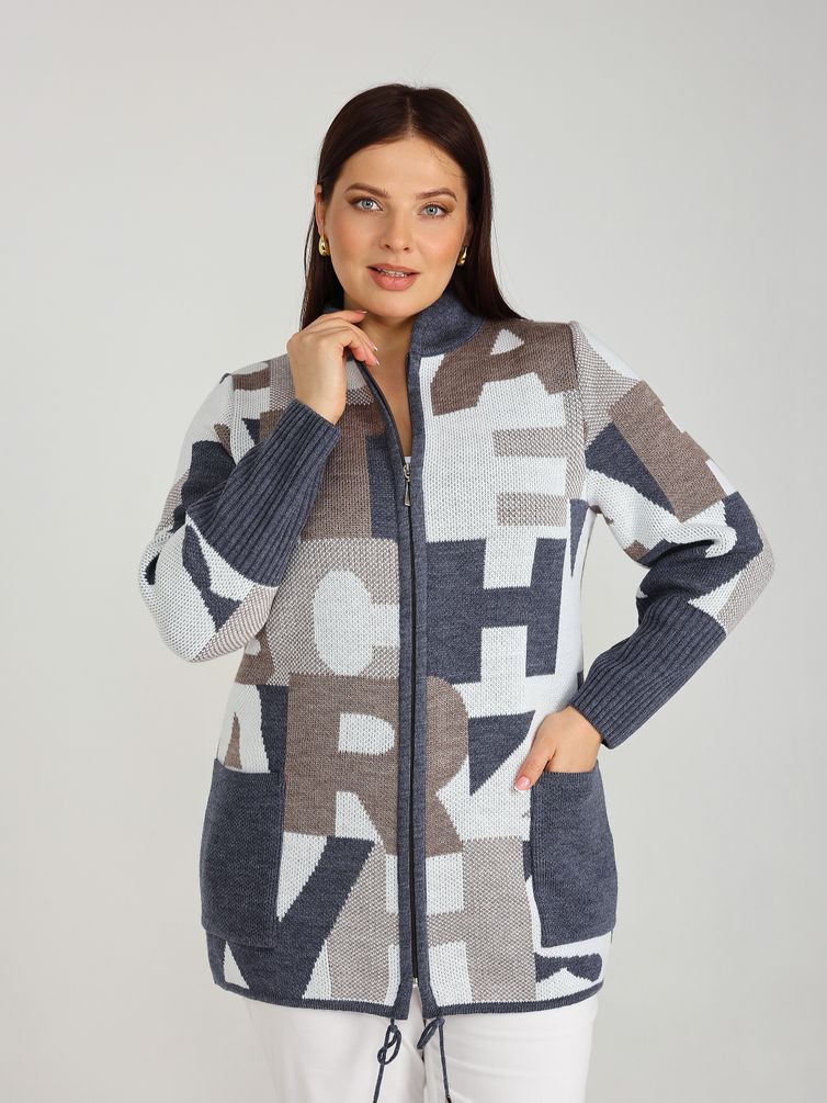 Кардиган BONADI арт. 1982 джинс-капучино