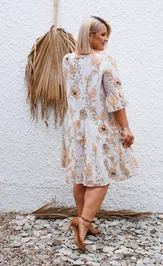 Dress Anastasia 1103 plate molochnyj (print cvety)