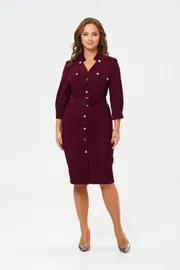 Sukienka VI ORO #VR-1144-4 marsala