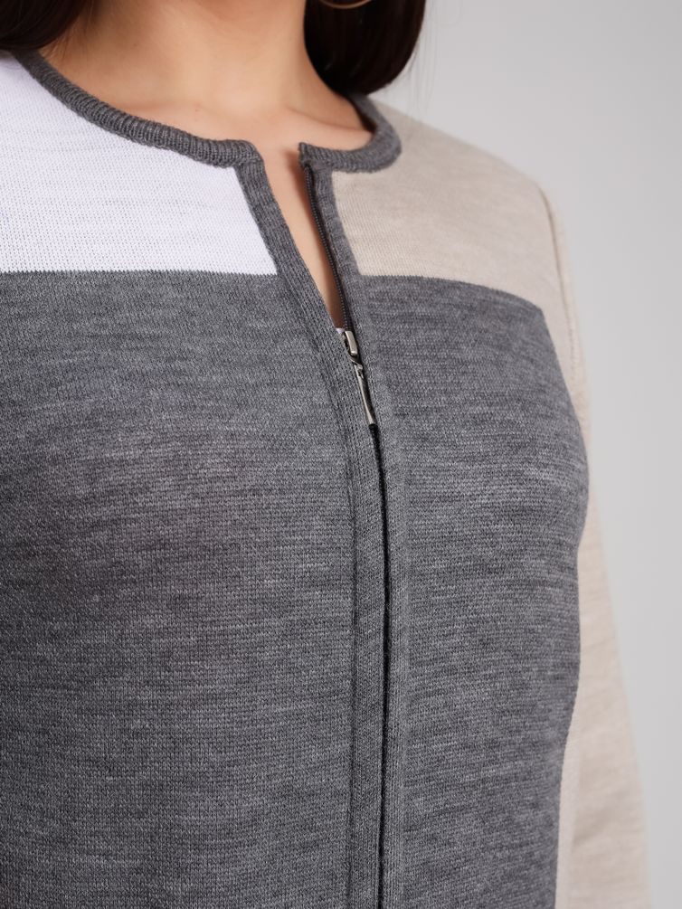 Кардиган BONADI арт. 1933 серый-капучино