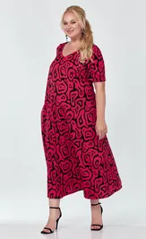 Sukienka Belinga 1232 chernyj-malina