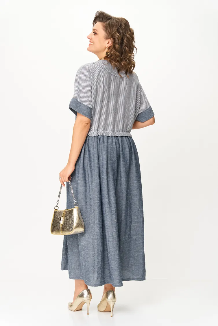 Платье Michel Chic арт. 2181 джинс полоска