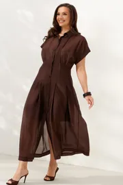 Sukienka Alta Moda #1091 korichnevyj