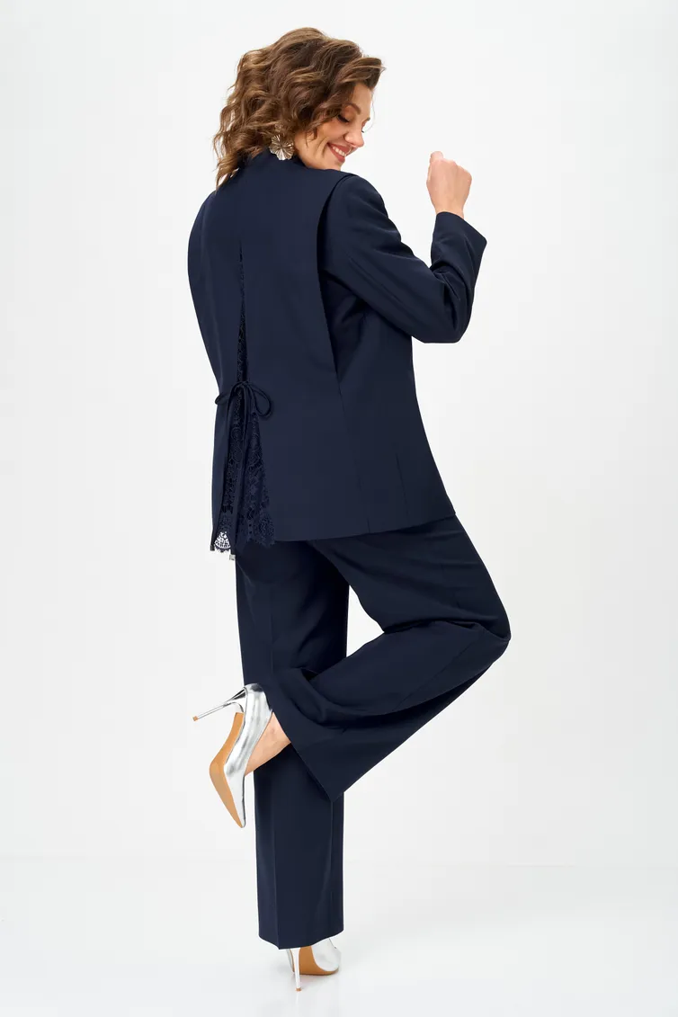 Suit Vilena-fashion #1138 temno-sinij