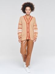 Джемперы, кардиганы, жакеты Newvay арт. BY202-14031 ириска тоффи/кленовый сироп/бел