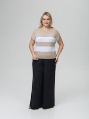 Джемпер Romgil арт. РВ0516-ХМ4 бежевый лайт, белый, серебро