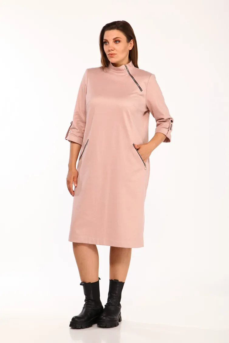 Sukienka Vilena-fashion #663 Pudra