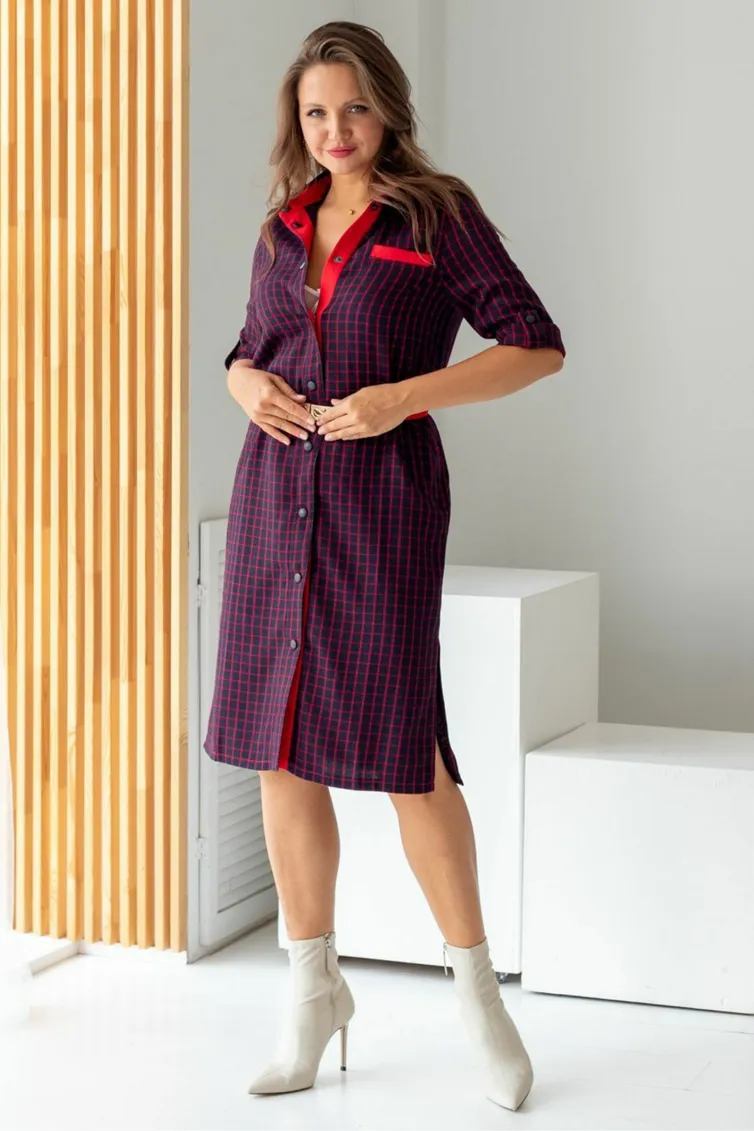 Dress TOOK A LOOK & Angelika #NP-001 krasnaya kletka