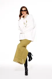 Bluza Elletto Life #13064 molochno-gorchichnyj