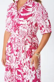 Dress GIZART #5126/2 fuksiya cvety