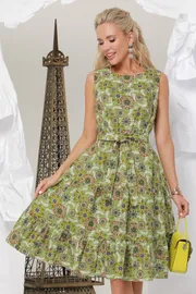 Sukienka DS Trend #P-4030-0057-08 (zelenoe letnee s printom)