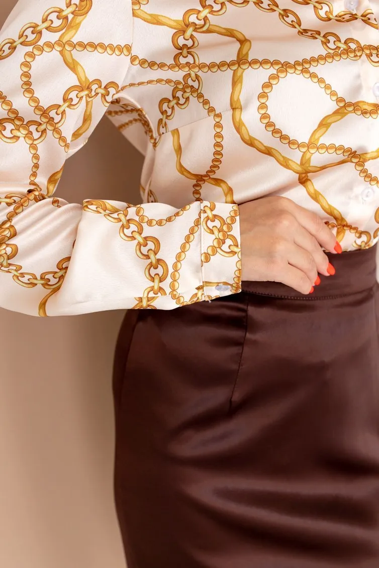 Blouse TOOK A LOOK & Angelika #TB-34 cepi-bezhevyj