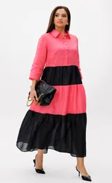 Dress Anastasia 1241 rozovo-chernyj