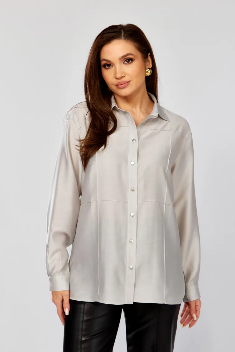 Blouse MALI #625-088 seryj