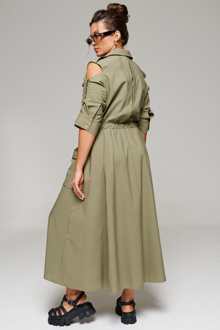 Платье Beautiful & Free арт. 6150 хаки