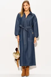 Dress LAIKONY #L-594 temno-sinij